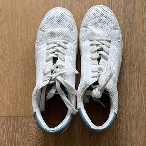 Women’s White sneakers with blue trim